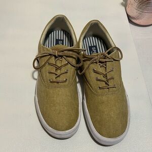 Sperry Men's Olive Green Canvas Lace-Up Sneakers